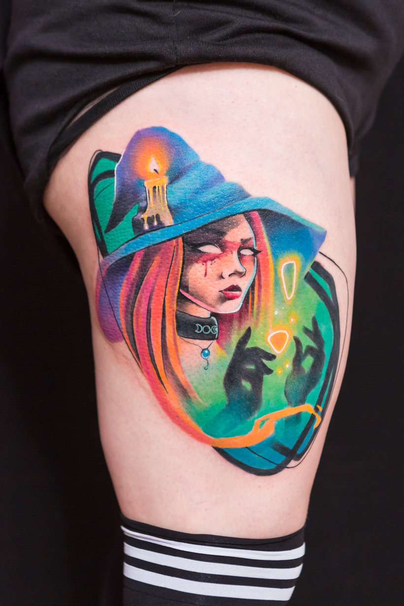 Full Color Machine Tattoo by TOFI TattooNOW